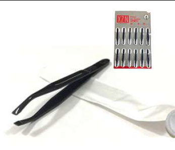 PINZA DE DEPILAR - XZN 440 - Maciza Negra FineSteel