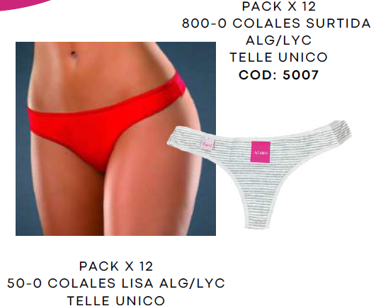 COLALES ALG/LYC LISA - KIT X 12 UNI    (Precio x unidad)
