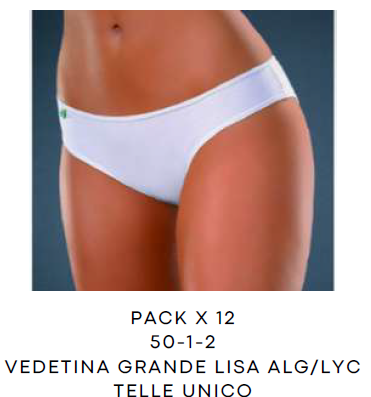 VEDETINA GRANDE LISA ALG - KIT X 12 UNI    (Precio x unidad)