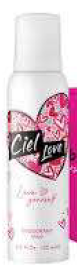 CANNON - CIEL LOVE - DESODORANTE AEROSOL  123 ML. 