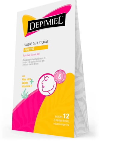 DEPIMIEL  Bandas Dep. c/Cera p/Rostro x 5g - Clasica