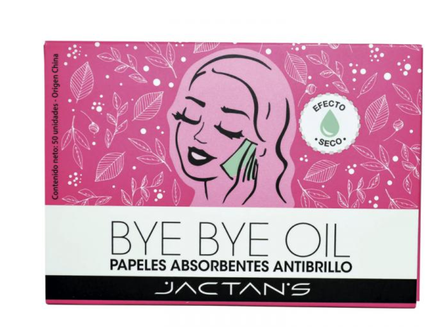 BYE BYE OIL - PAPELES ABSORBENTES ANTIBRILLO- 50 unidades-