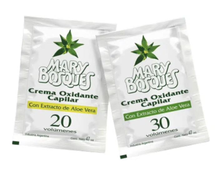 Crema Oxidante-con extracto de aloe vera-20 vol.-sobre x 47 ml.-caja x 80 u.-