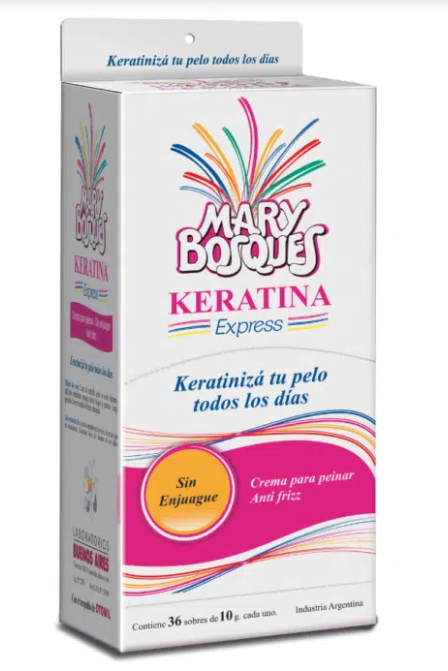 M.BOSQUES Keratina Express-crema para peinar-sin enjuague-sobre x 10 g.-caja x 36 u.-