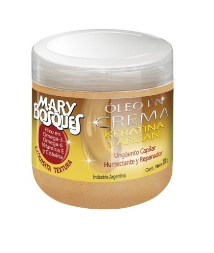 Oleo Keratina y Argan EN CREMA-ungüento capilar-pote x 200 g.-