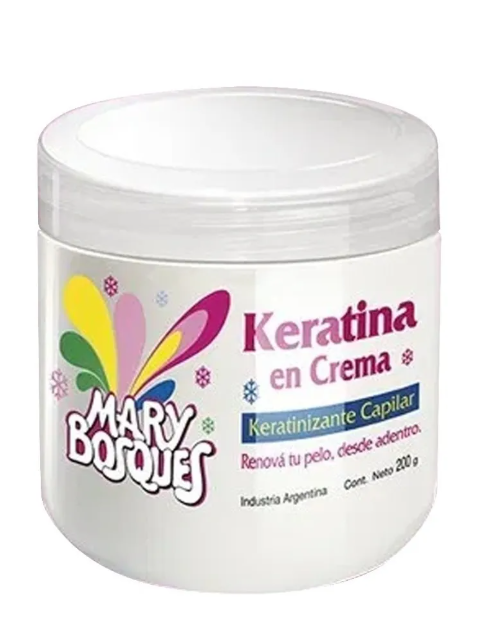 M.BOSQUES Keratina en Crema-keratinizacion capilar-pote x 200 g.- 