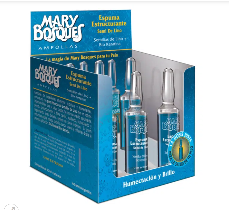 Espuma Estructurante-semi de lino-ampolla x 10 ml.-caja x 6 u.-