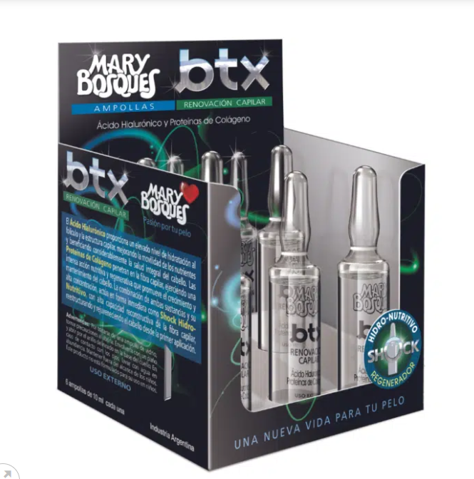 M.BOSQUES BTX-acido hialuronico y proteinas de colageno-ampolla x 10 ml.-caja x 6 u.-