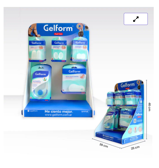 GELFORM - EXHIBIDOR DE GEL CHICO 2 C/PLANTILLA + CARGA