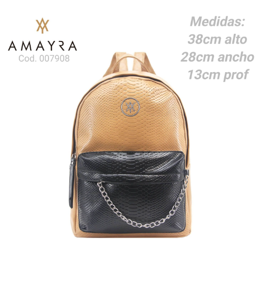 MOCHILA AMAYRA CAMEL  PL.MA 007908      