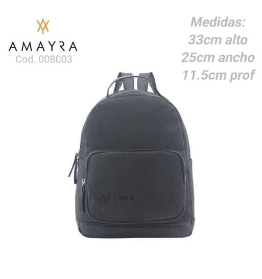MOCHILA AMAYRA NEGRA  PL.MA 008003      