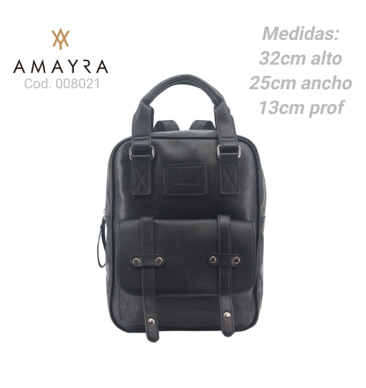 MOCHILA AMAYRA NEGRA  PL.MA 008021      