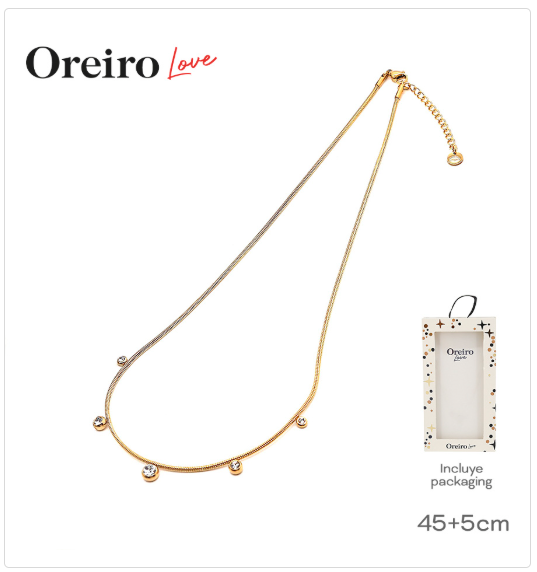 COLLAR ACERO DORADO OREIRO                              