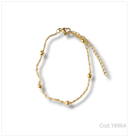 PULSERA ACERO DORADO  PL.AC 18964       