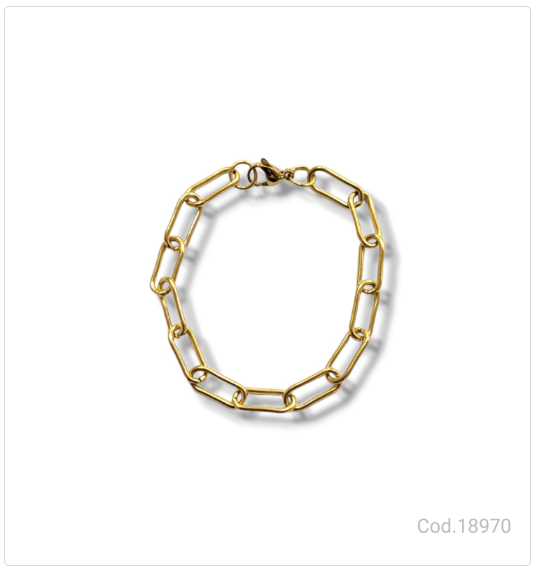 PULSERA ACERO DORADO  PL.AC 18970       