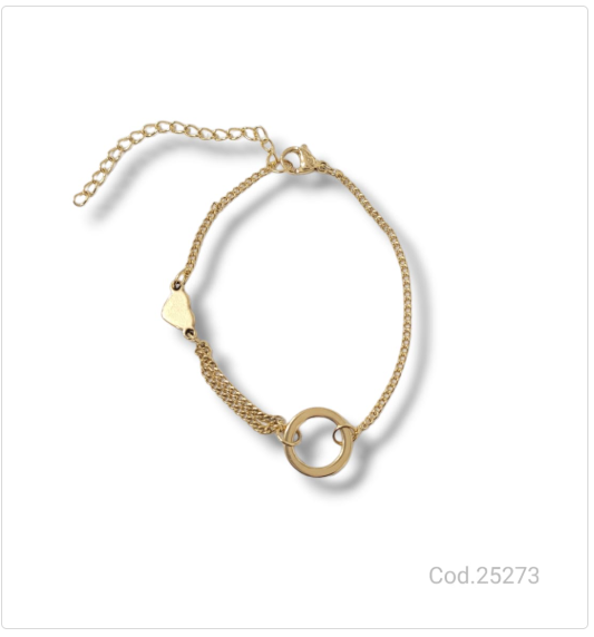 PULSERA ACERO DORADO  PL.AC 25273       