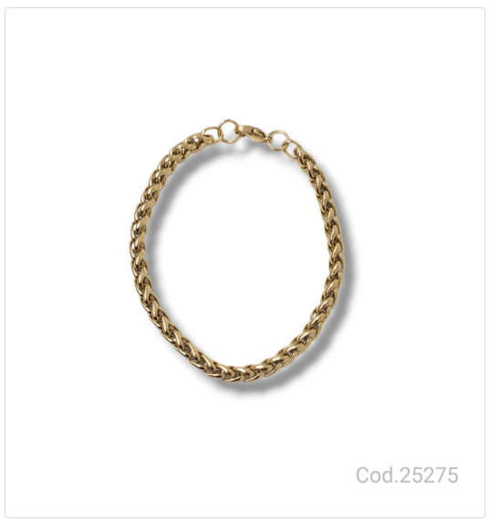 PULSERA ACERO DORADO                              
