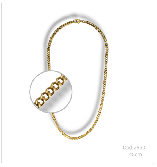 CADENA ACERO DORADO  PL.AC 25501       