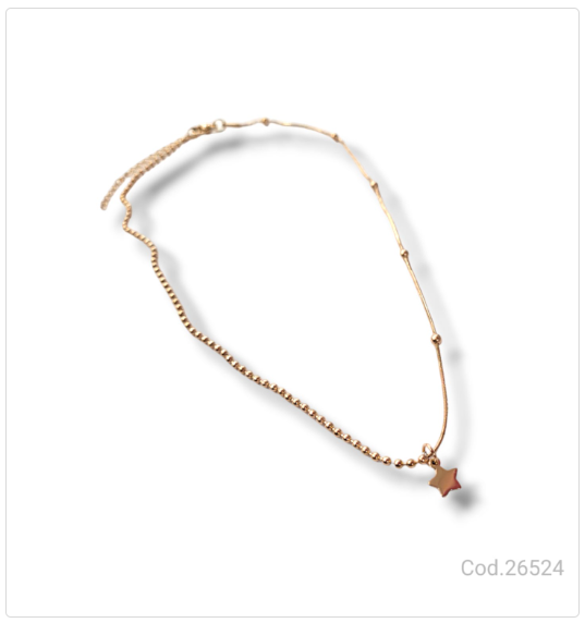 COLLAR ACERO DORADO                              