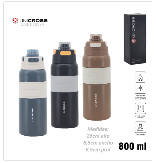BOTELLA TERMICA UNICROSS  PL.NV 010594      