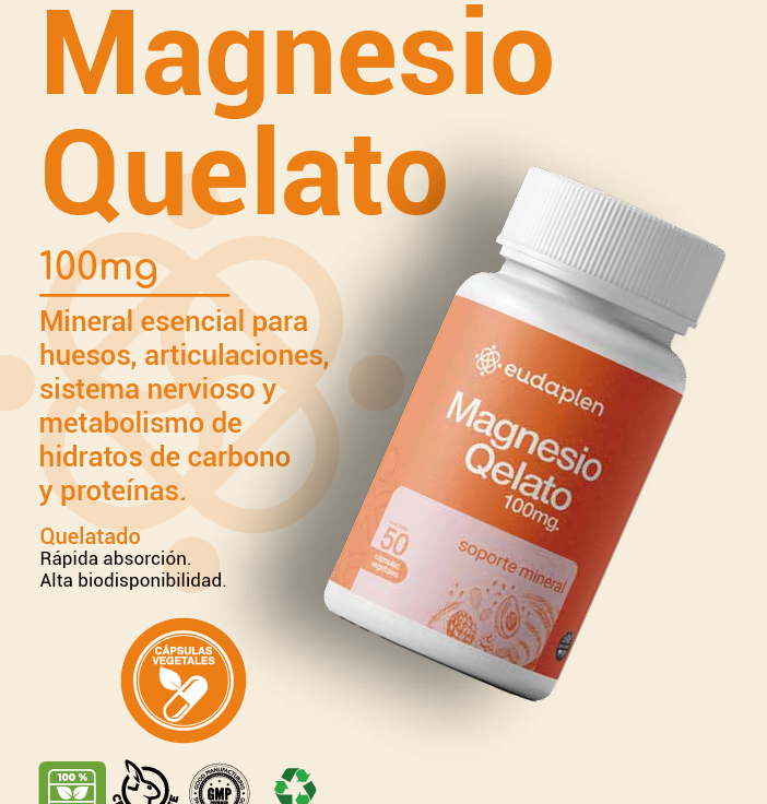 MAGNESIO QELATO - 100mg x 50 capsulas vegetal