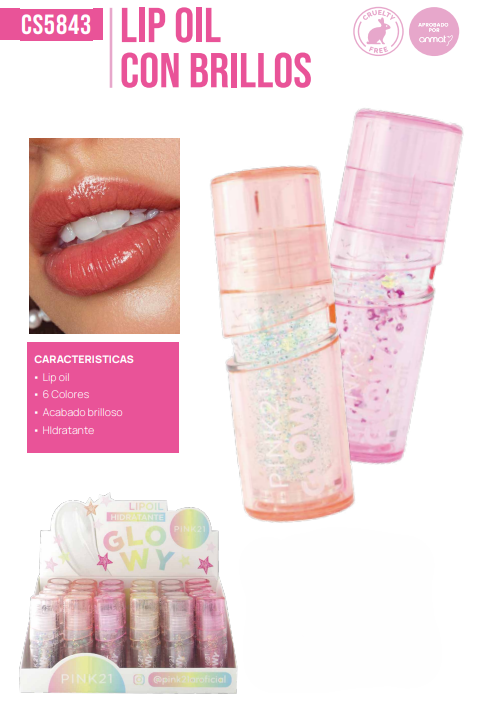 LIP OIL CON BRILLOS PL.PK11881