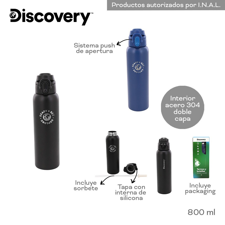 BOTELLA TERMICA DISCOVERY PL.NV 013043