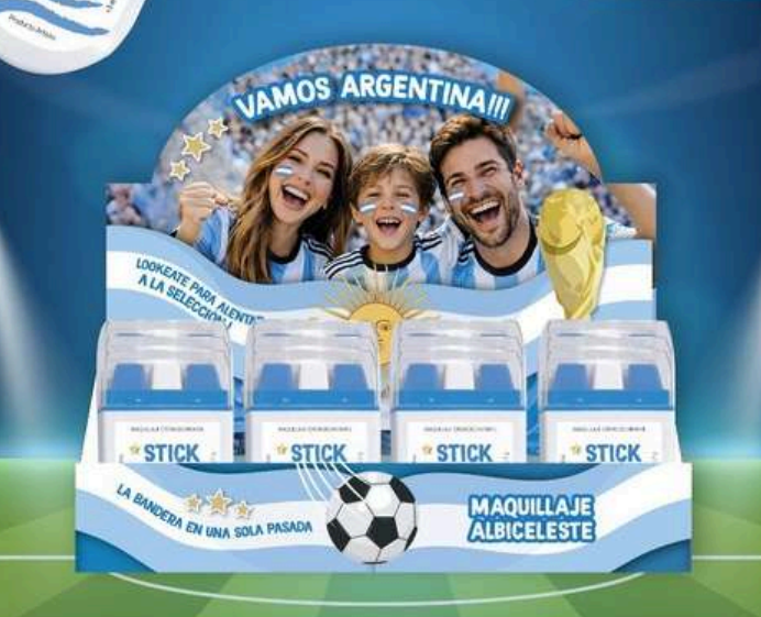 COMBO STICKS - CAJA EXHIBIDORA X 24 UNI  MAQUILLAJE ARTISTICO ALBICELESTE