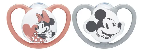 Set de 2 Chup. Space MICKEY MOUSE 0-6 meses Rojo/Gris