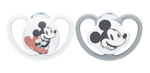 Set de 2 Chup. Space MICKEY MOUSE 6-18 meses Blanco/Gris
