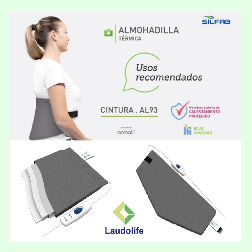 Almohadilla térmica con funda desmontable CINTURA SILFAB