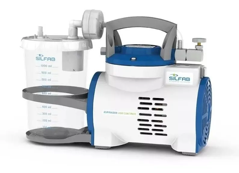 Aspirador de uso continuo SILFAB Blanco 220V/50Hz, frasco de 1 litro