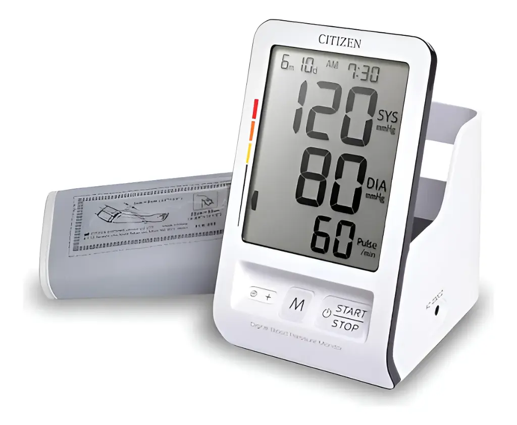 Tensiómetro Digital Automático de Brazo, 90 memorias, promedio úlitmas 3 mediciones, indicador de arritmia y movimiento corporal y Guarda brazalete