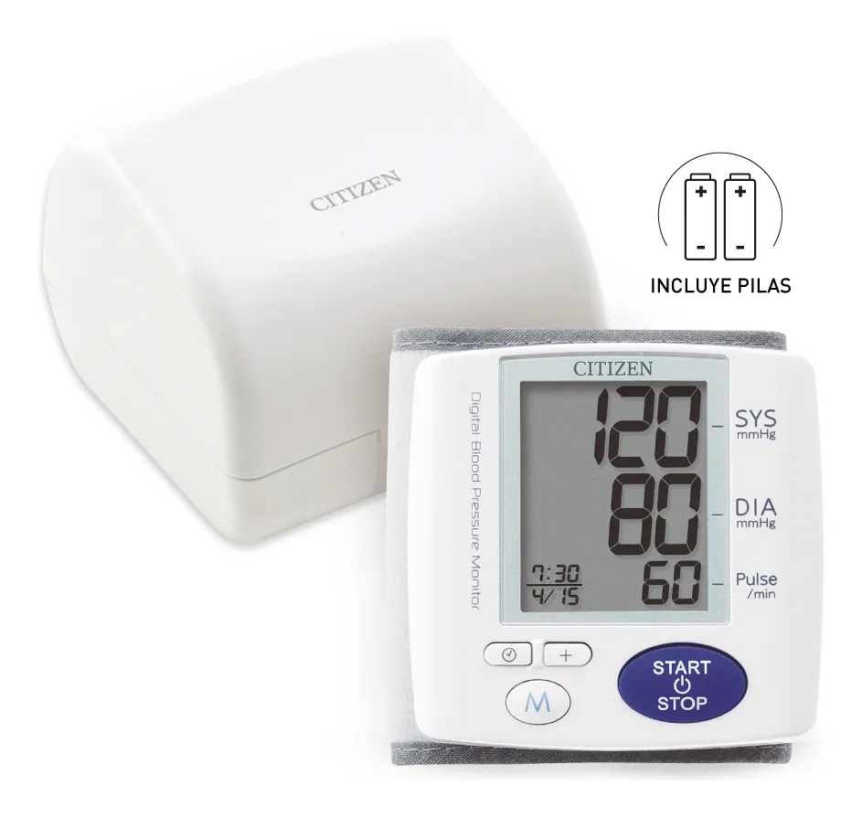 Tensiómetro Digital Automático de Muñeca, 99 memorias, con indicador de fecha y hora