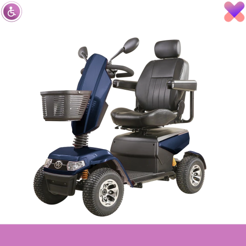 Scooter Heavy Duty de 4 Ruedas Azul
