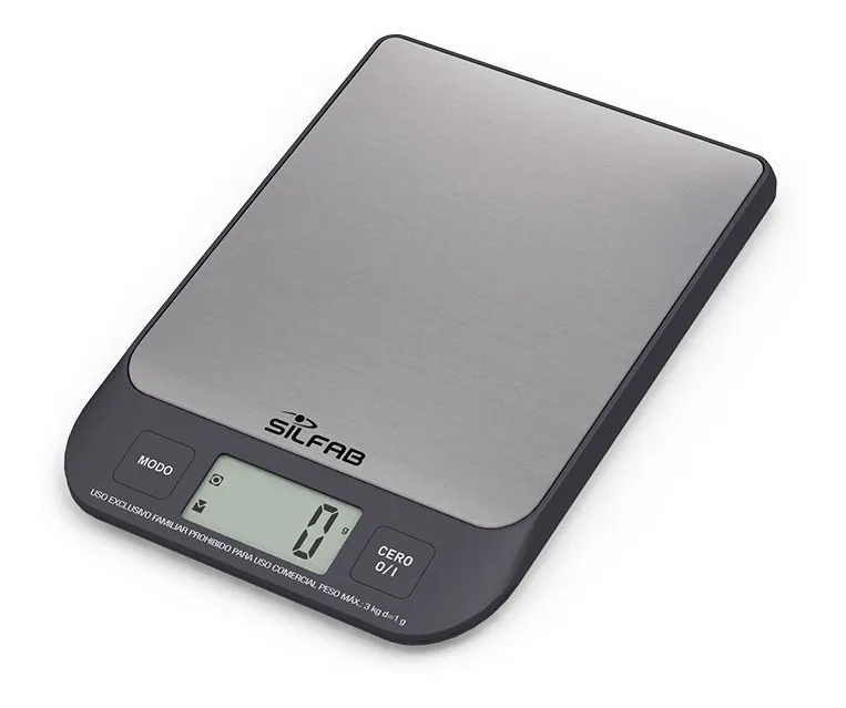 Balanza Electrónica de Cocina con acabado antihuellas hasta 3 Kg