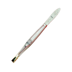 Pinza de depilar punta dorada x 12 un.