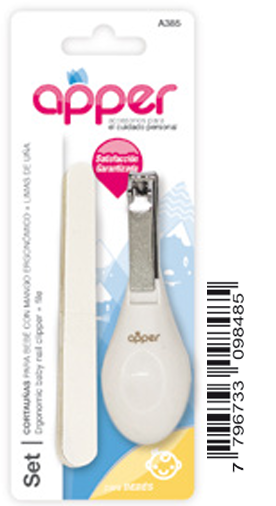 Set cortauña para bebé fácil agarre + limas