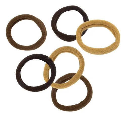 Gomitas de pelo x 6 un. marrones 4 mm