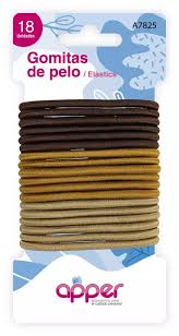 Gomitas de pelo x 18 un. marrones 4 mm