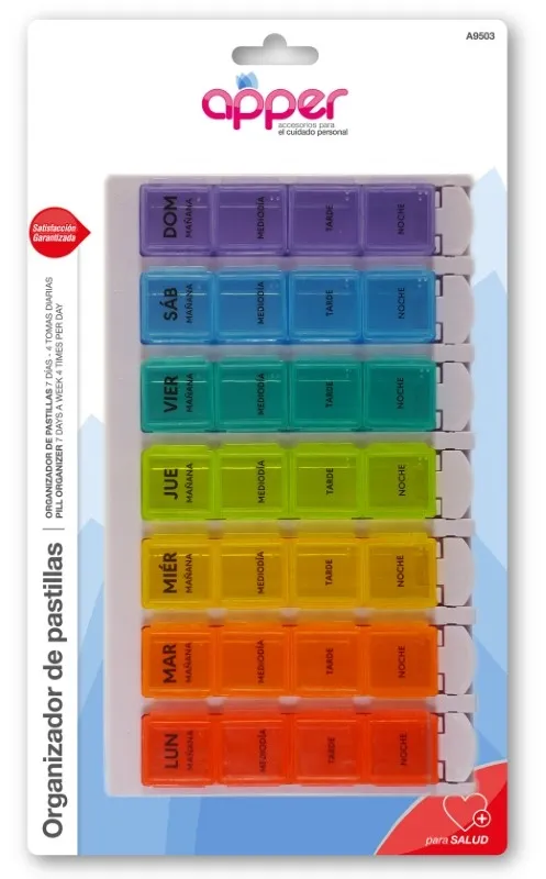 Organizador de pastillas 7 días 4 tomas Apper