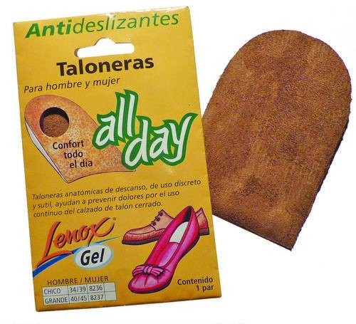 Taloneras ALL DAY (De gel, gamuzadas para confort). 1 PAR. Tamaño chico