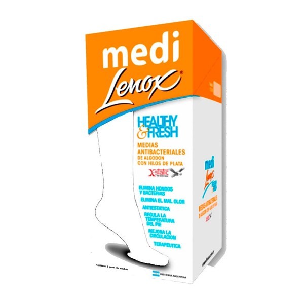 MEDIAS ANTIBACTERIALES LENOX HEALTH & FRESH. ESTUCHE X 6 PARESTAMAÑOS (small,
medium, large, extra large) Tamaño M-AZUL
