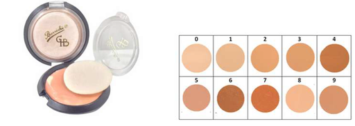 [BR1008] MAQUILLAJE COMPACTO - Barrichi (9 tonos)