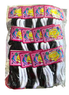 [BR4026] COLITAS BLANCA Y NEGRA - 12 BLISTER X 6 UNI.