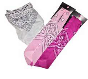 [BR4028] 1/2 BANDANA (ROSA-FUXIA-BLANCA-NEGRA)