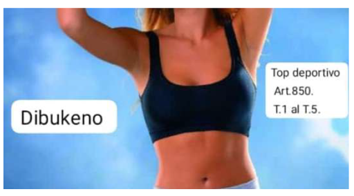 [BR5012] ALUMI KIT X 6 UNIDADES - TOP DEPORTIVO NEGRO (T3 Y T5)     Precio x unidad