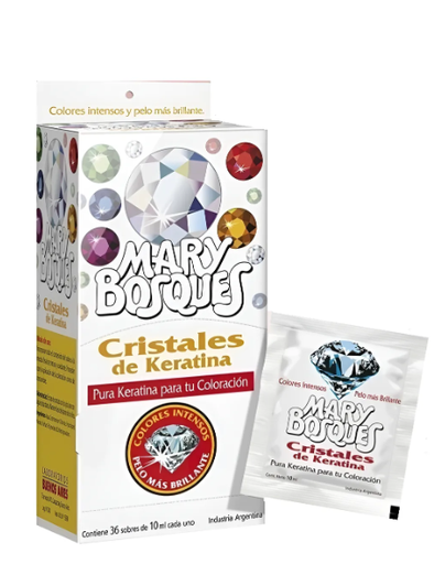 [BR15037] M.BOSQUES Cristales de Keratina-pura keratina para tu color-sobre x 10 ml.-caja x 36 u.-