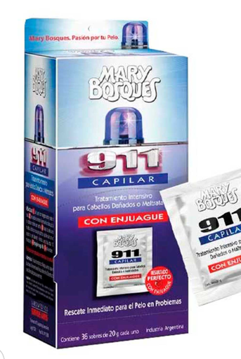 [BR15053] 911 Capilar- CON ENJUAGUE Sobre x 20g
