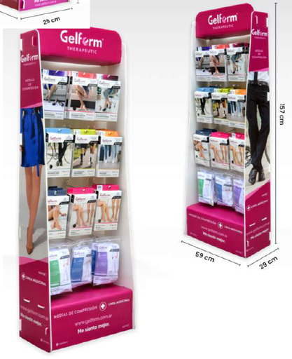 [BR70003] GELFORM GELFORM - EXHIBIDOR MEDIAS DE COMPRESION GRANDE + CARGA